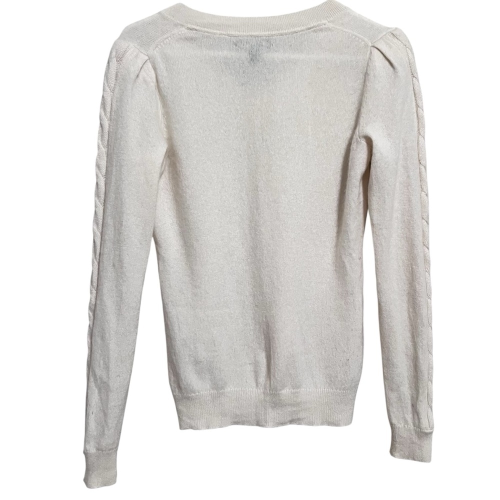100% Cashmere Charter Club Luxury Ivory Sweater Size Small - Picture 2 of 10
